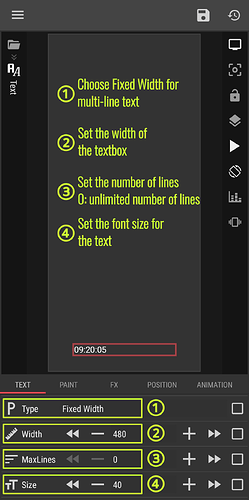 Multi-line Text