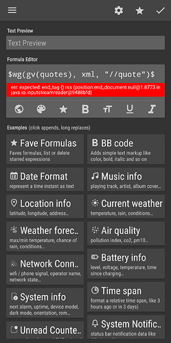 Dark Theme — Error Display