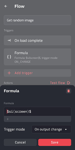 03. The trigger of the Flow: based on the change of the screen index.