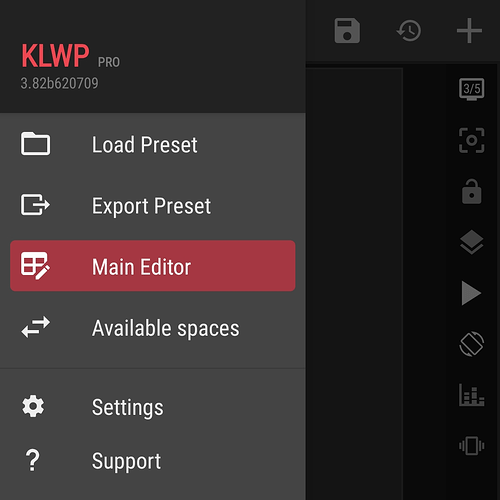 KLWP version number