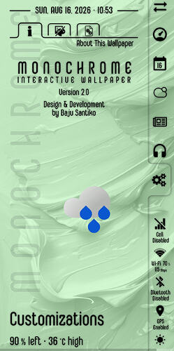 On homescreen • Google Weather Komponent