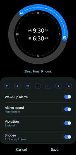 Sleep Mode Alarm Toggle
