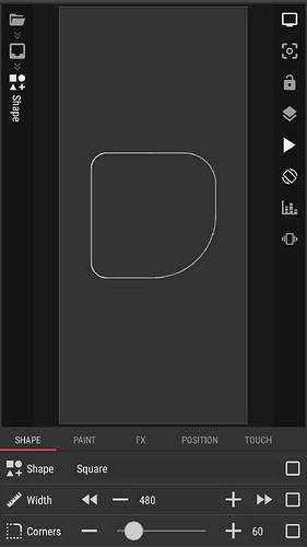 Flexible rounded corner
