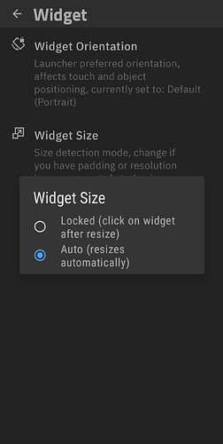 Widget — KWGT Settings